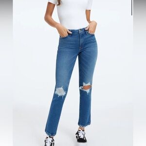 Good American Good Curve Straight Jeans